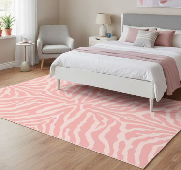 Tapis vinyle animal imprimé zèbre rose - TenStickers
