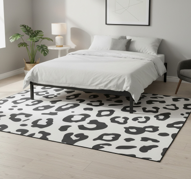 Tapis vinyle animal léopard noir - TenStickers