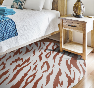 Tapis vinyle animal motif à rayures de tigre - TenStickers