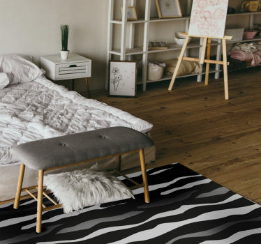Tapis vinyle animal motif à rayures zébrées - TenStickers