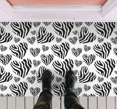 Tapis vinyle animal motif à rayures zébrées - TenStickers