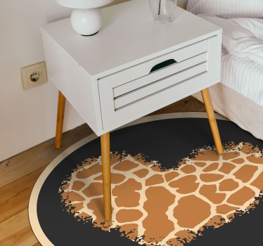 Tapis vinyle animal motif girafe en forme de cœur - TenStickers