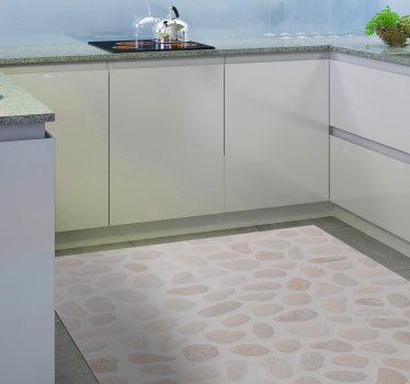 Tapis vinyle animal motif de galets neutre - TenStickers