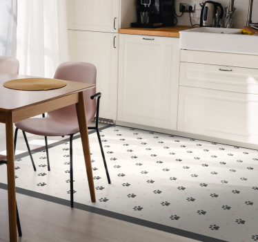 Tapis vinyle animal motif d'empreinte de patte - TenStickers