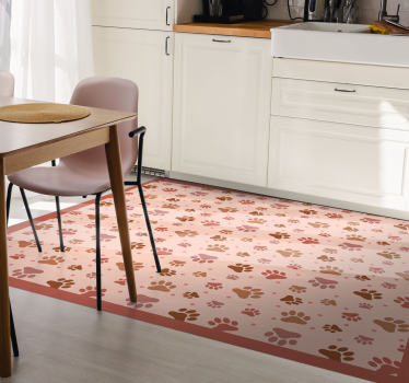 Tapis vinyle animal motif d'empreintes de pattes - TenStickers