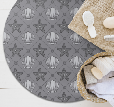 Tapis vinyle animal motif étoile de mer coquillage - TenStickers