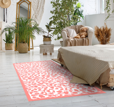 Tapis vinyle animal motif léopard doux - TenStickers