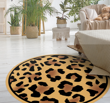 Tapis vinyle animal motif léopard sauvage - TenStickers