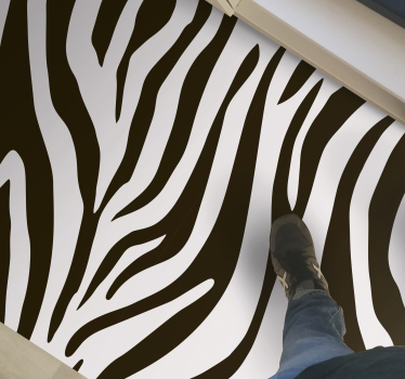 Tapis vinyle animal motif rayures zèbre - TenStickers