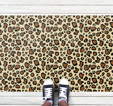 Tapis vinyle animal motif tacheté de léopard - TenStickers