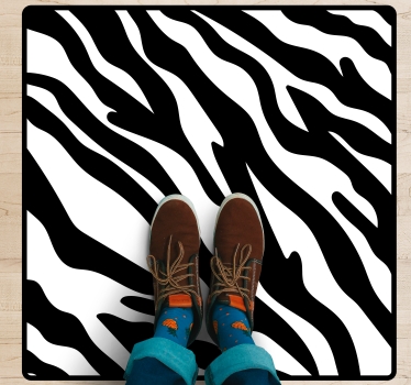 Tapis vinyle animal motif zèbre - TenStickers