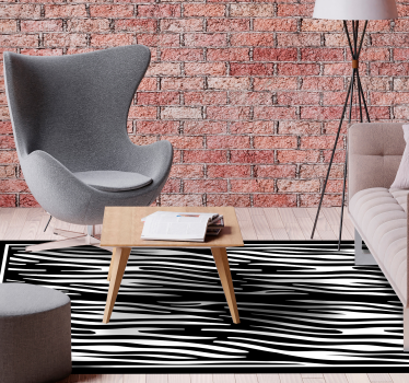 Tapis vinyle animal motif zébré frappant - TenStickers
