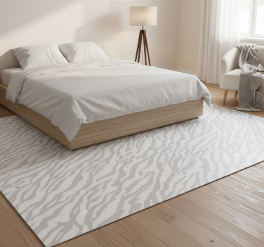 Tapis vinyle animal motif zèbre gris clair - TenStickers