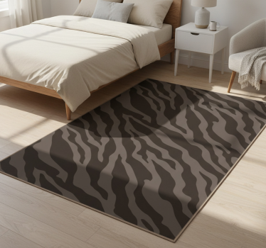 Tapis vinyle animal motif zèbre noir - TenStickers