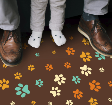 Tapis vinyle animal motifs de pattes vibrants - TenStickers