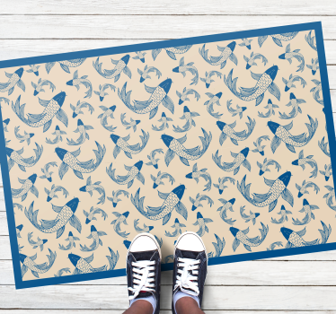 Tapis vinyle animal motifs de poissons - TenStickers