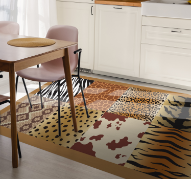 Tapis vinyle animal motifs de style safari - TenStickers
