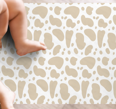 Tapis vinyle animal taches de girafe beiges - TenStickers
