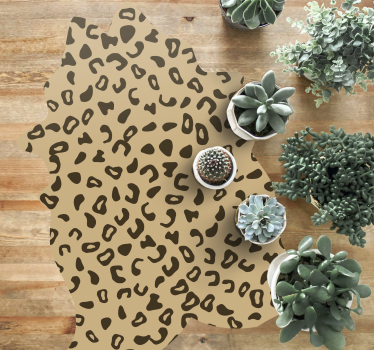 Tapis vinyle animal motif en forme de léopard - TenStickers