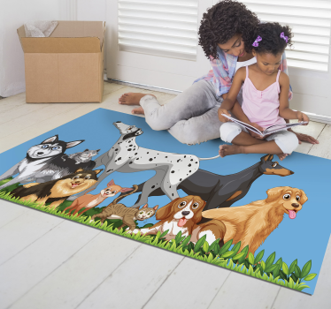 Tapis vinyle autres tapis rassemblement de chiens - TenStickers