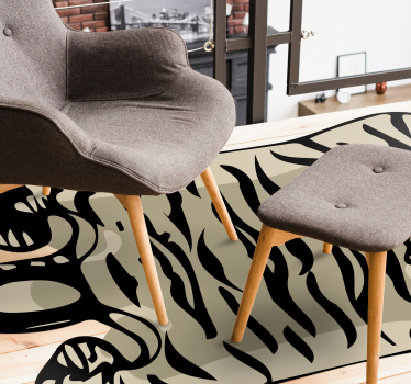 Tapis vinyle animal rayures de tigre élégantes - TenStickers