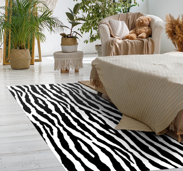 Tapis vinyle animal rayures zébrées chics - TenStickers