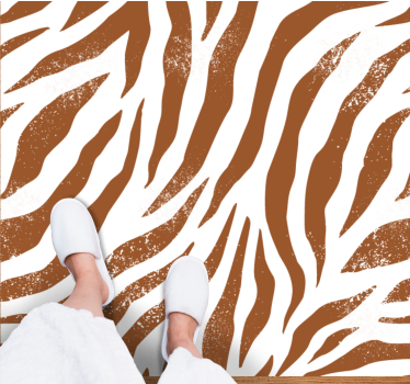 Tapis vinyle animal rayures zébrées rustiques - TenStickers