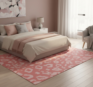 Tapis vinyle animal texture léopard rose - TenStickers