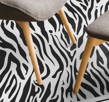 Tapis vinyle animal motifs à rayures zébrées - TenStickers