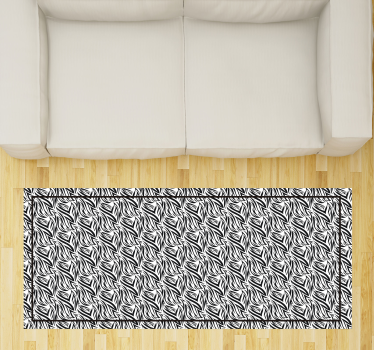 Tapis vinyle animal torsades zébrées - TenStickers