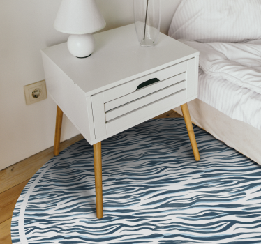 Tapis vinyle animal vague zébrée élégante - TenStickers