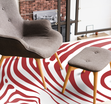Tapis vinyle animal vagues rouges frappantes - TenStickers