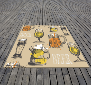 Tapis vinyle citation illustrations de boissons - TenStickers