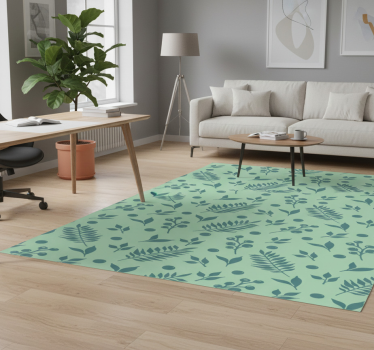 Tapis vinyle bureau feuilles vertes sur vert - TenStickers