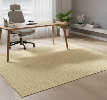 Tapis vinyle bureau gris et beige graphique - TenStickers