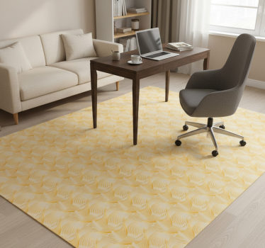 Tapis vinyle bureau illusion de vagues dorées - TenStickers
