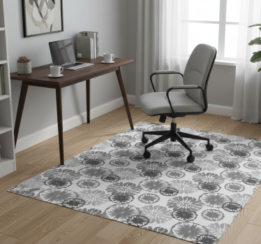 Tapis vinyle bureau illusion peinte grise - TenStickers