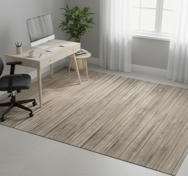 Tapis vinyle bureau planches en bois gris rustique - TenStickers
