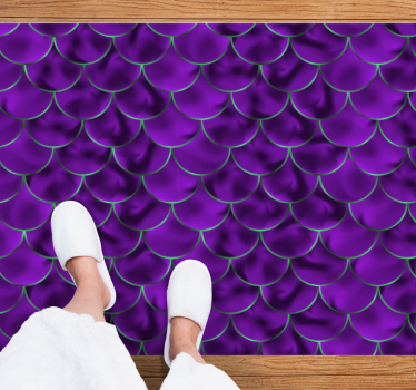 Tapis vinyle animal motif violet avec écailles - TenStickers