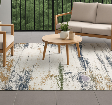 Tapis vinyle extérieur conception abstraite en détresse - TenStickers