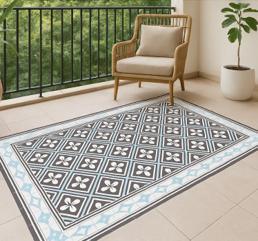 Tapis vinyle extérieur conception de carreaux géométriques - TenStickers