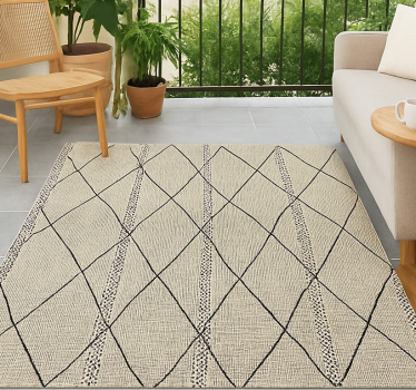 Tapis vinyle extérieur conception de diamant marocain - TenStickers