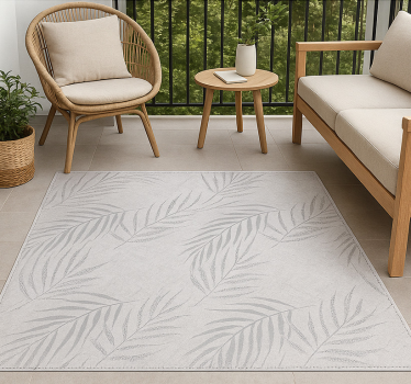 Tapis vinyle extérieur feuilles de palmier subtiles - TenStickers
