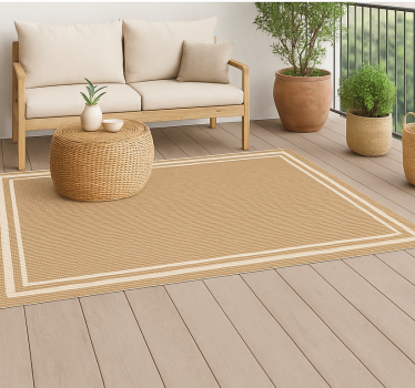 Tapis vinyle extérieur imitation de bordure tissée - TenStickers