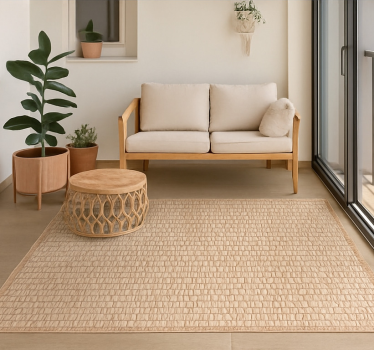 Tapis vinyle extérieur texture de rotin tissé - TenStickers