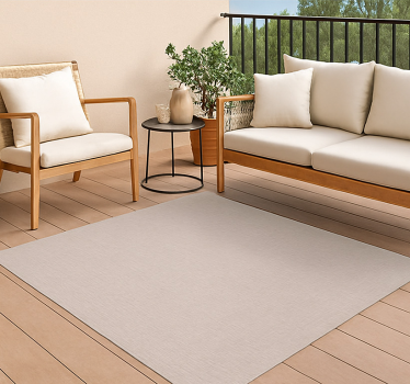 Tapis vinyle extérieur tissage subtil du lin - TenStickers