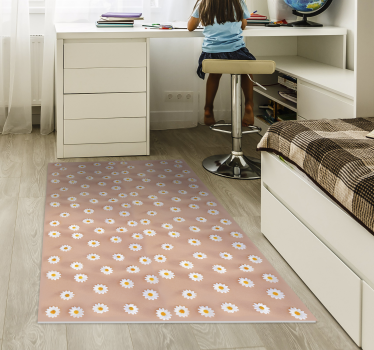 Tapis vinyle fleurs et plantes motif de marguerites florales - TenStickers