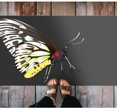 Tapis vinyle nature imagerie de papillons - TenStickers