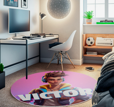 Tapis vinyle personnage masculin jeu vidéo personnalisable - TenStickers