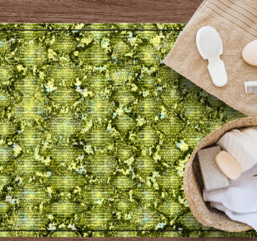 Tapis vinyle animal peau de reptile verte - TenStickers